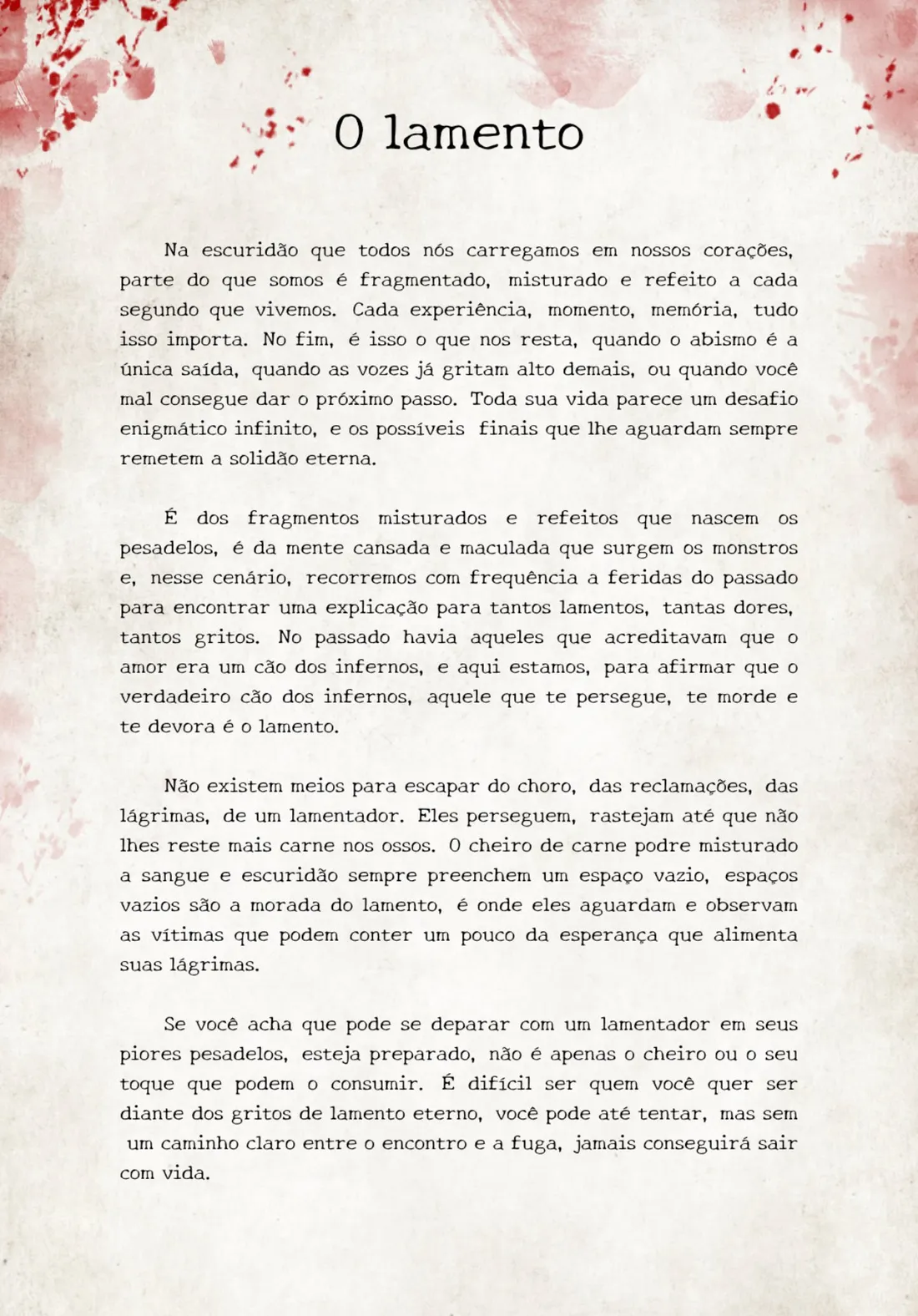 O Lamento, página 2